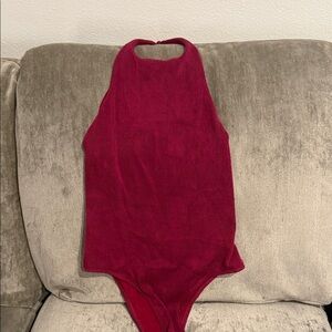Womens Red One Piece bodysuit